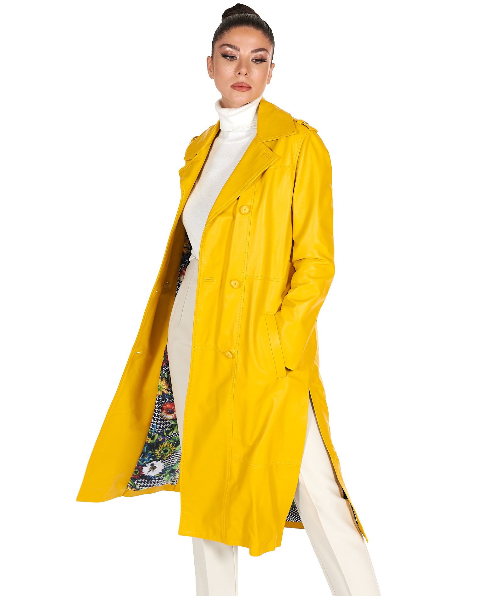 Cappotto donna giallo outlet
