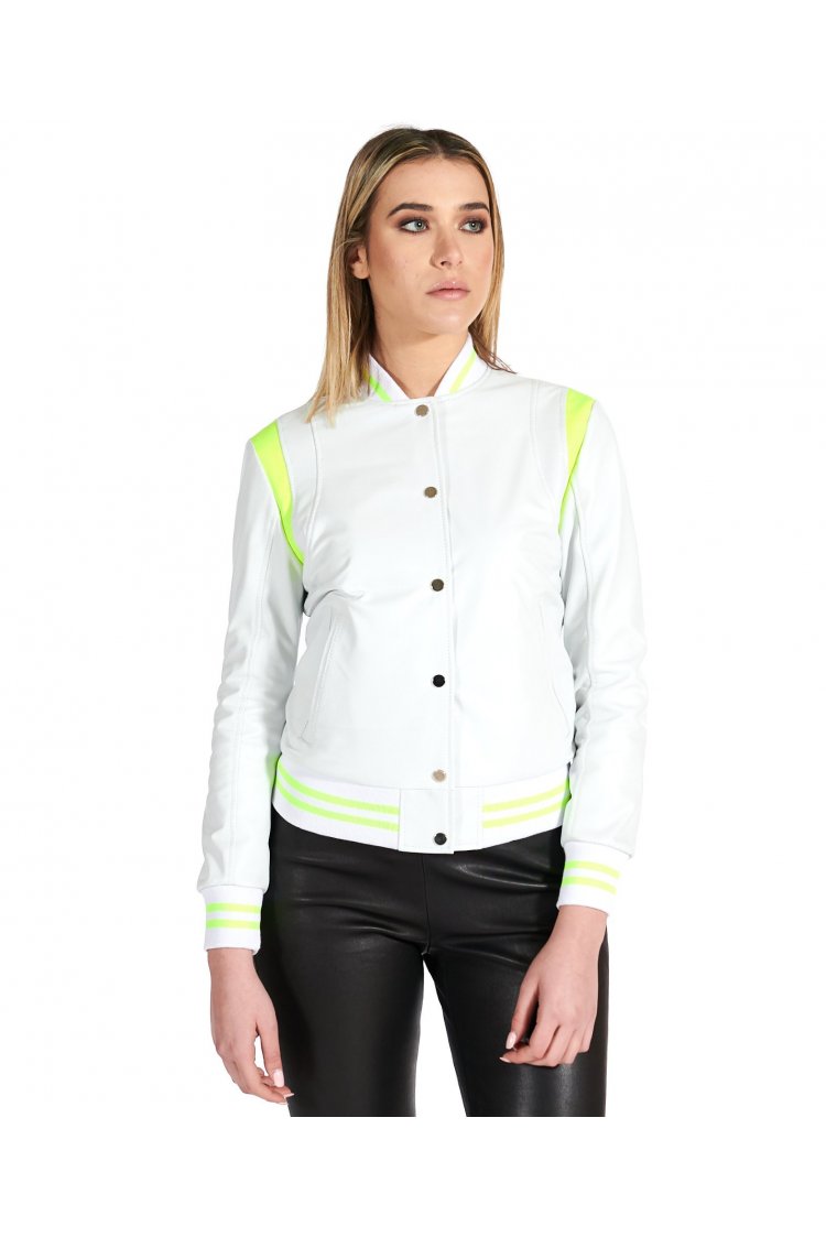 Bomber in pelle color...