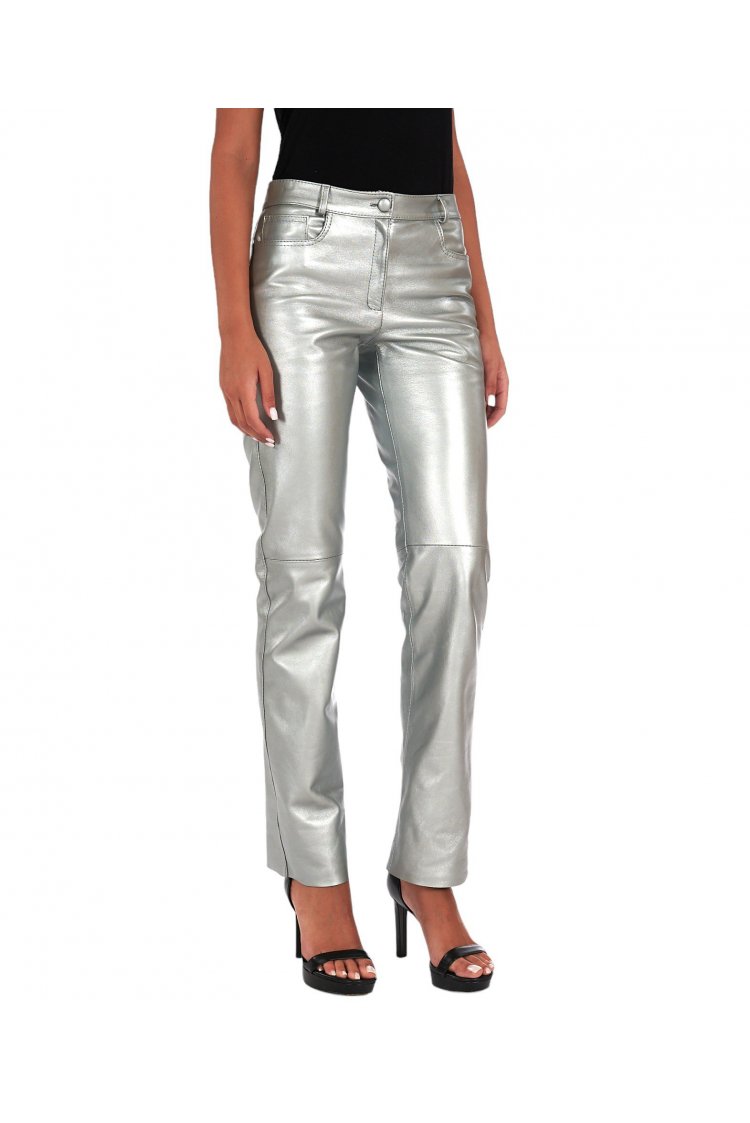 Pantalone in pelle laminata...