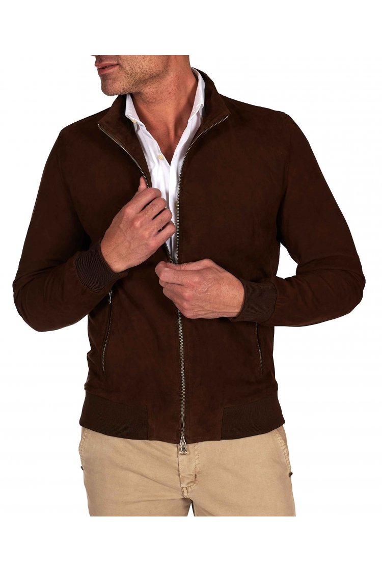Giubbotto bomber in pelle...