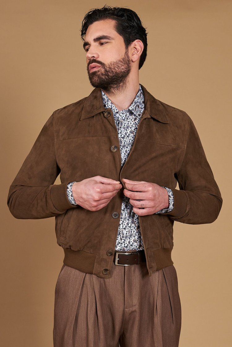 Giacca bomber in pelle...