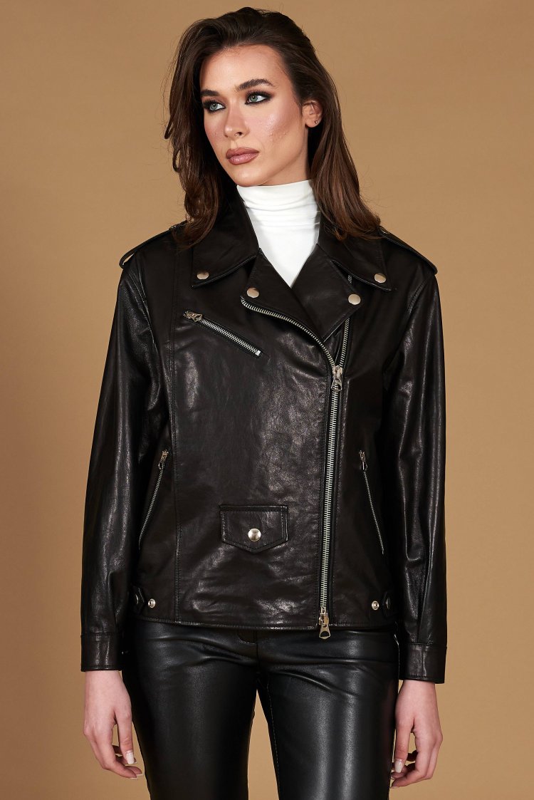 Giacca chiodo in pelle...