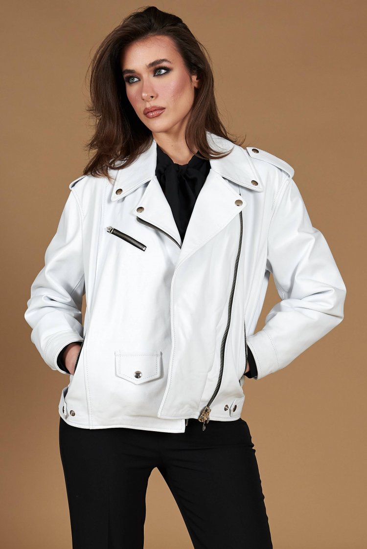 Giacca chiodo in pelle...