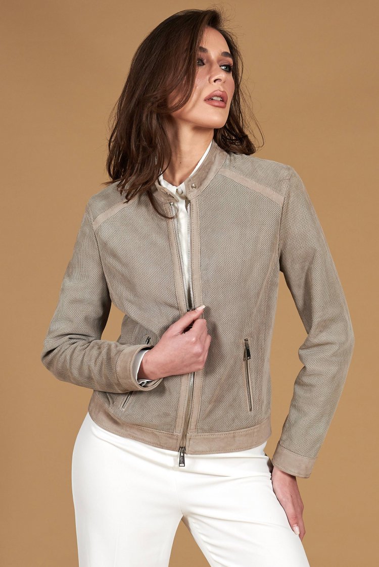Giacca biker in pelle...