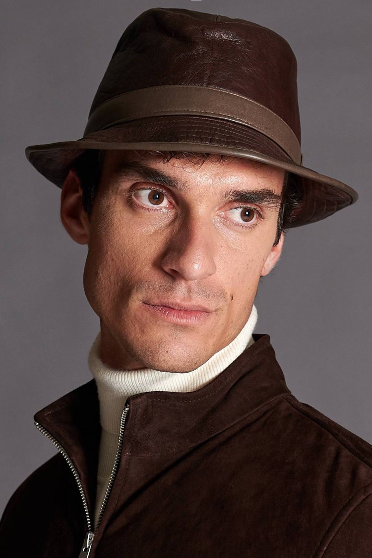 Cappello da uomo in pelle...