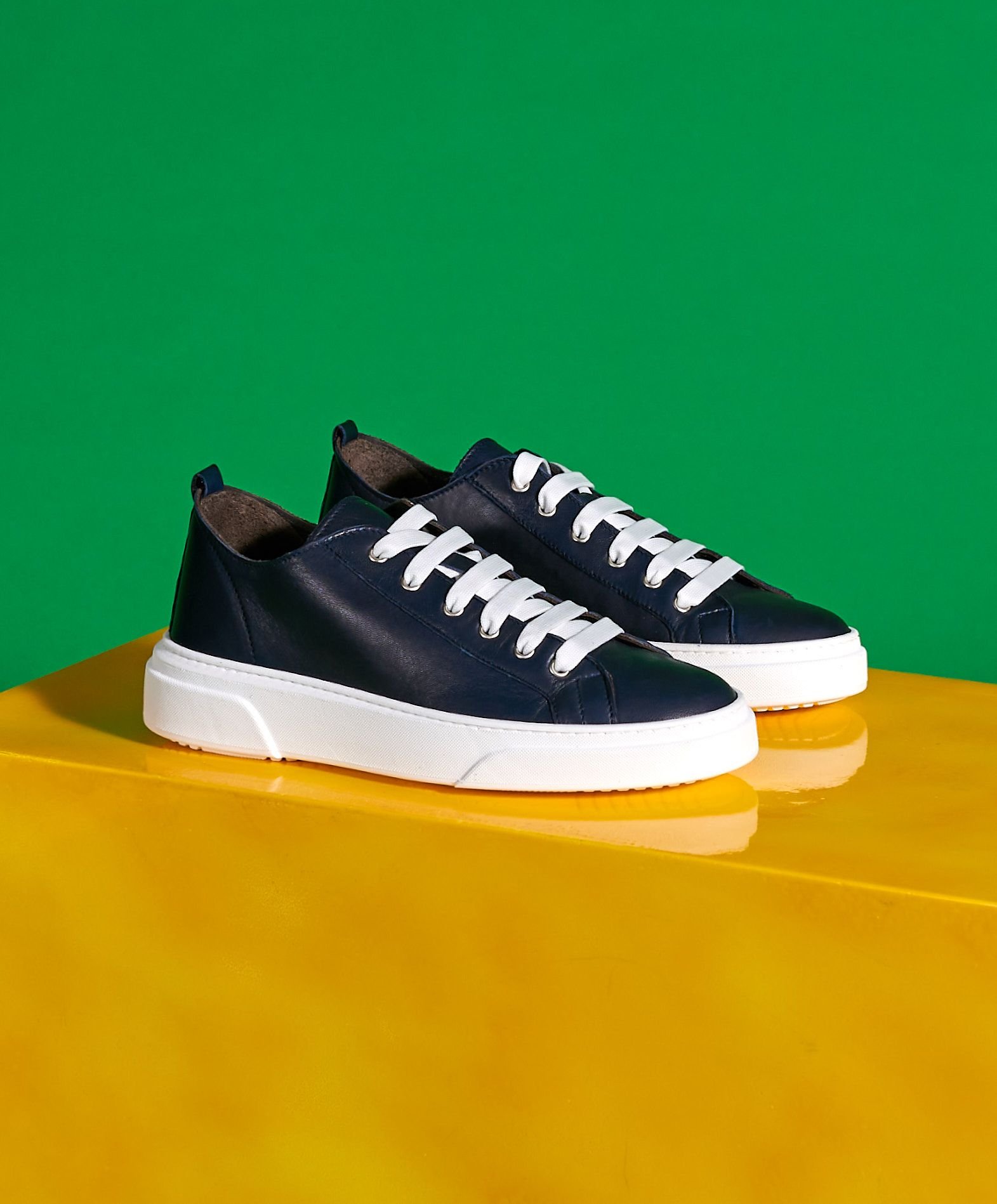 Sneakers pelle blu deals