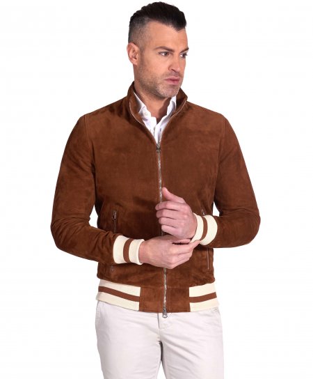 Giubbotto Bomber in pelle...