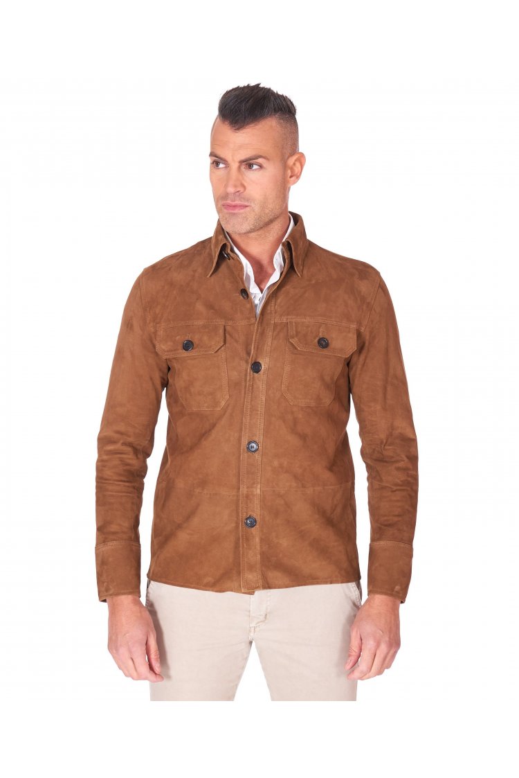 Camicia in camoscio colore...