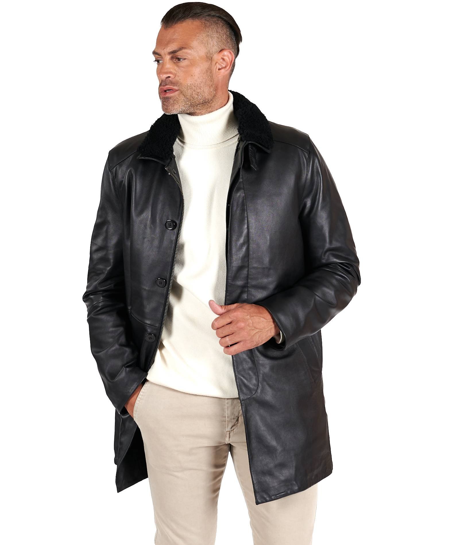 Cappotto clearance pelle uomo