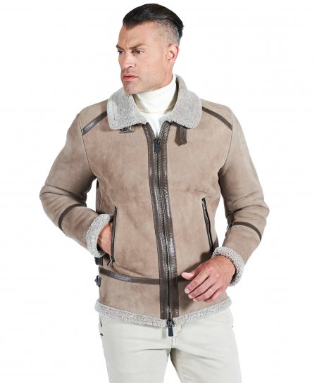 Montone Shearling taupe...