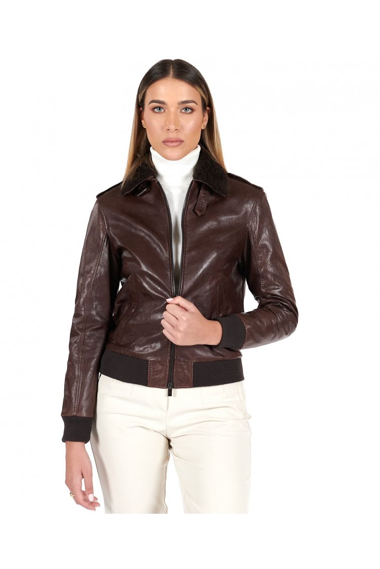 Bomber aviator in pelle...