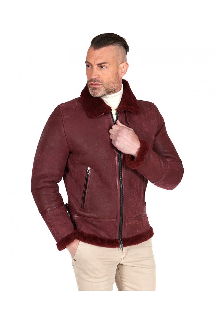 Montone bordeaux Shearling...