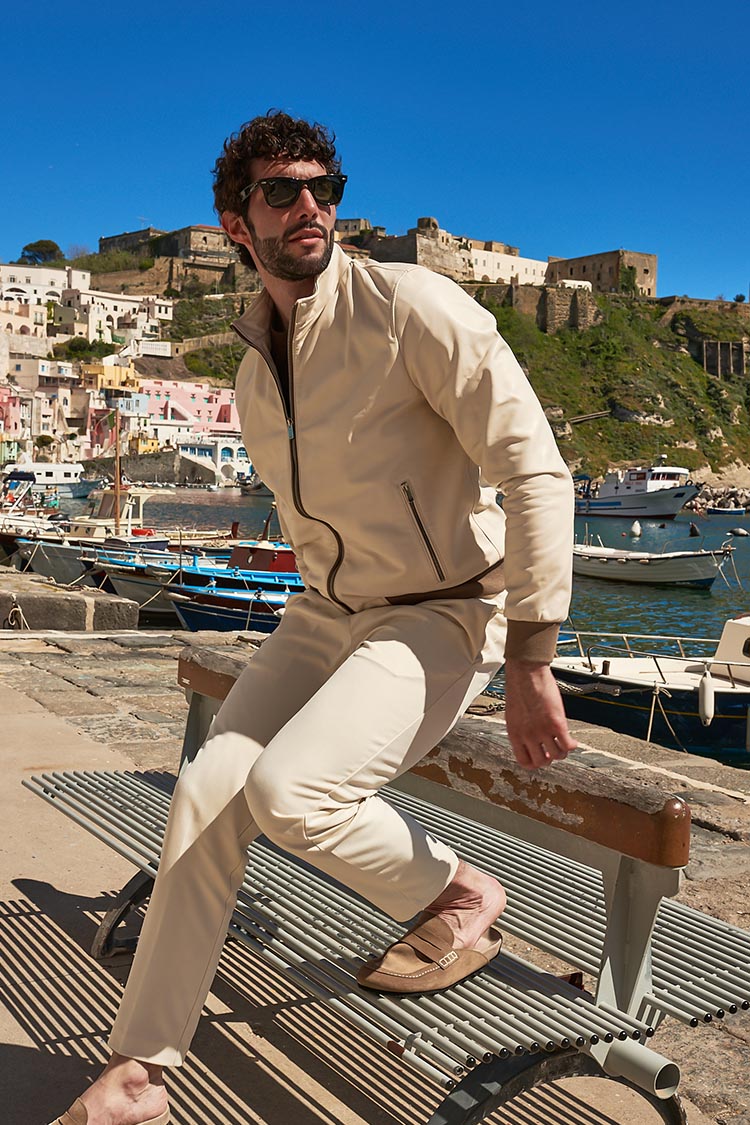 Giacche pelle beige