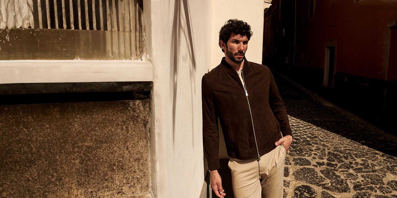 Giacche camoscio cognac