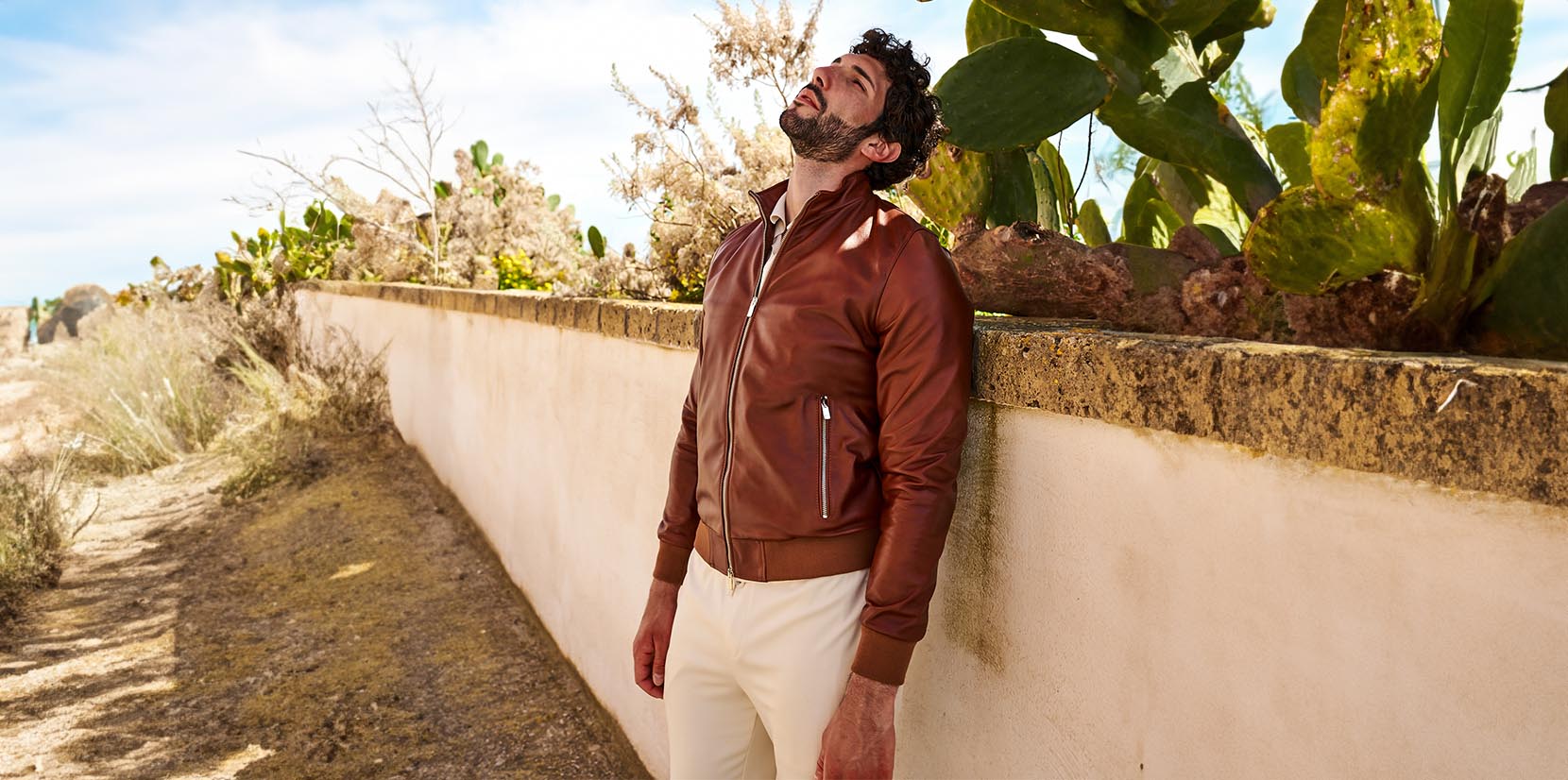 Giacche pelle cognac